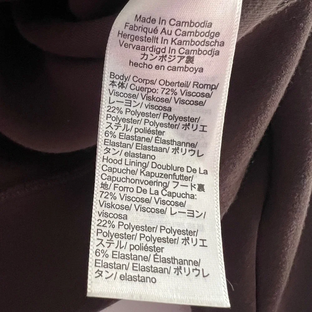 Alex Eagle X‎ J Crew Scuba Full Zip Hoodie Sweatshirt Size Small Brown Sporty - Picture 8 of 9